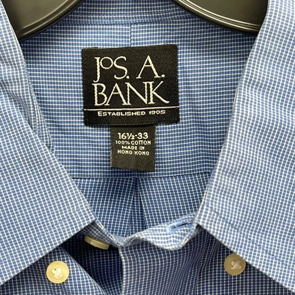 JOS A Bank Men's Blue Button Down Shirt - Picture 3 of 4